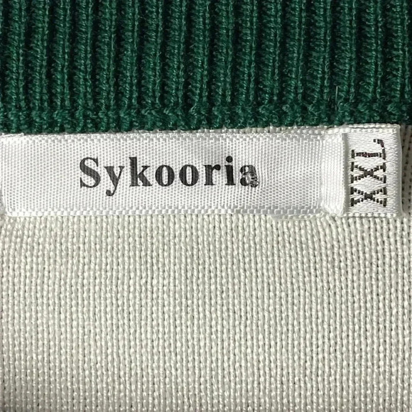 - SYKOORIA MENS SIZE XXL WINTER  CHRISTMAS SWEATER HUNTER GREEN REINDEERS … - Picture 6 of 10